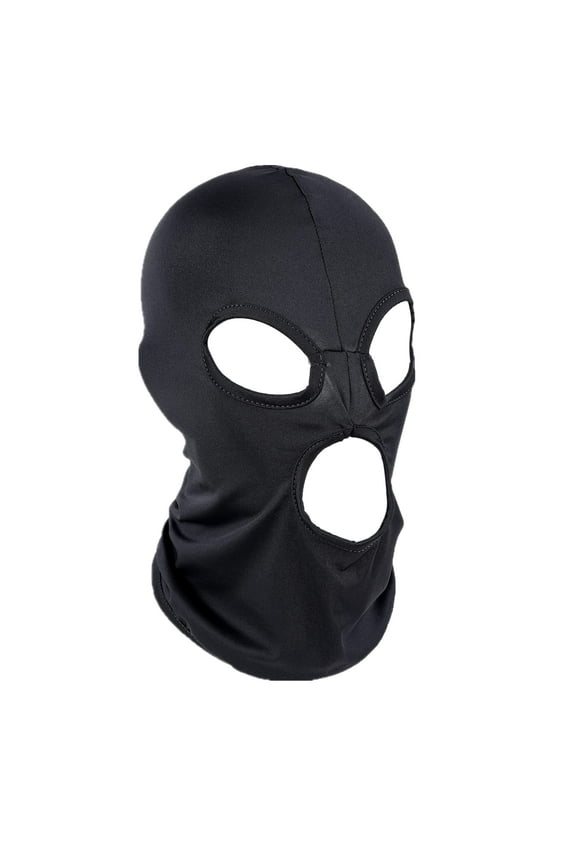 Unisex 3 Hole Full Face Mask, Women Men Thin Balaclava Face Mask for Motorcycle Bike Hunting Cycling Cap Ski Dark Grey