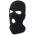 thumbnail image 1 of GRNSHTS Unisex 3 Hole Winter Knitted Mask, Outdoor Sports Full Face Cover Ski Mask Warm Knit Balaclava for Adult (Black), 1 of 9