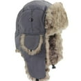 thumbnail image 1 of GRNSHTS Unisex Men Women Faux Fur Lined Trapper Hat Warm Windproof Winter Russian Hat Grey, 1 of 7
