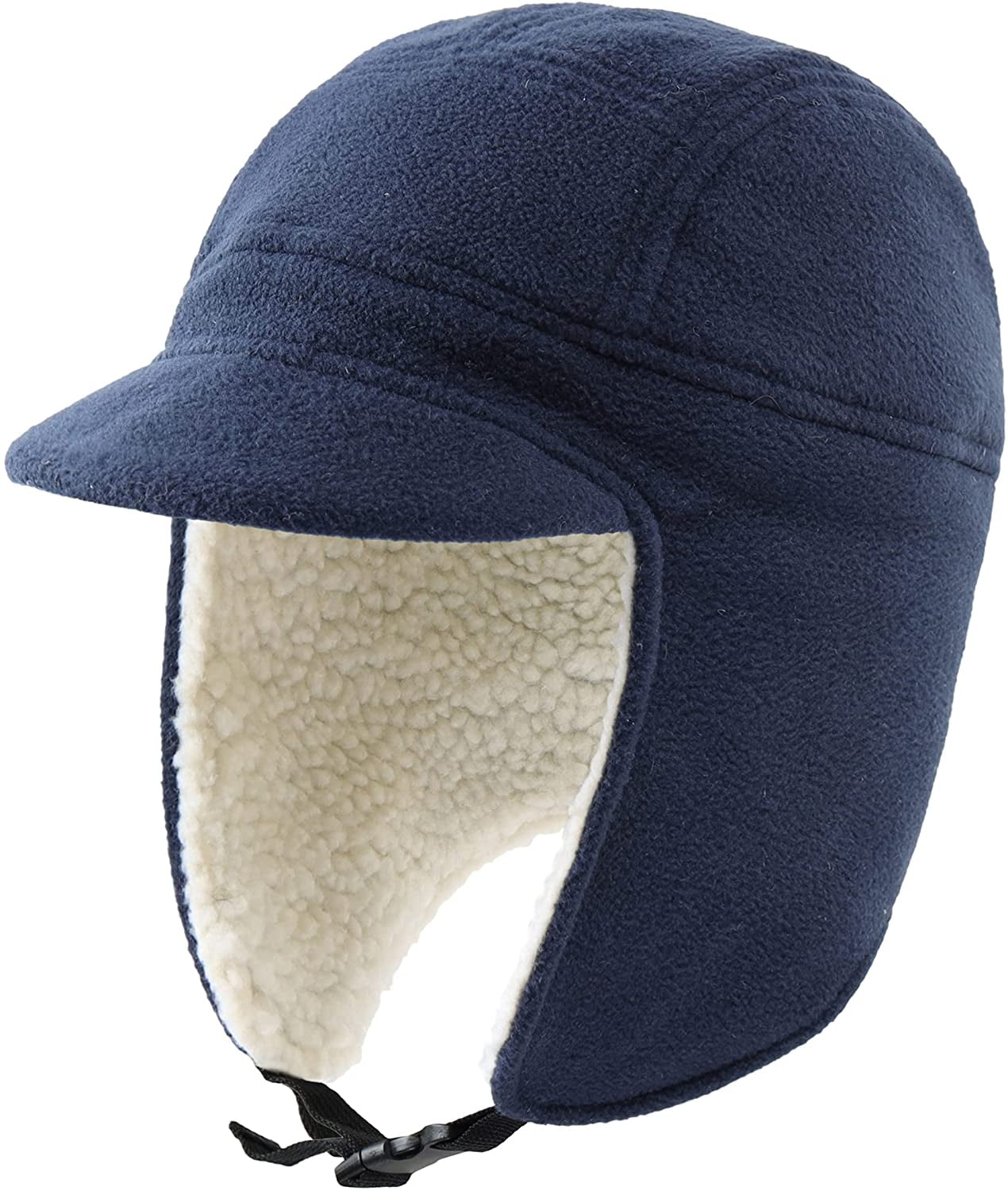 Fishing Hat with Ear Flaps. Men's Waterproof Fishing Hats, Fleece Lining. Warm Fishing Hat with Visor.