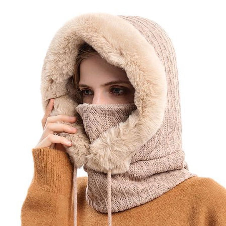 Unisex Winter Balaclava Hat Faux Fur Fleece Warm Cover for Snow Sports Mens Womens Winter Earflap Ski Fur Warm Hat Aviator Russian  main image 2