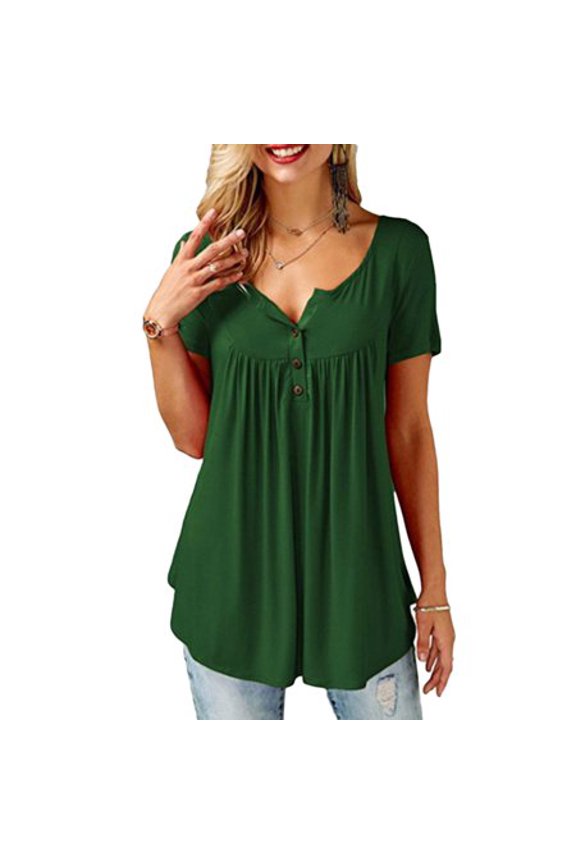 Women's Loose T-Shirt Short Sleeve Casual Tops Blouse Tee Plus Size