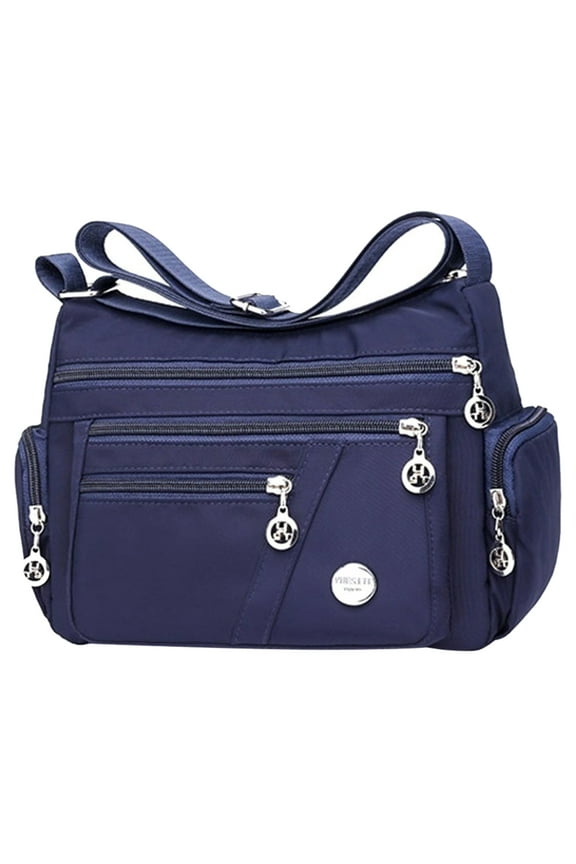 Women's Waterproof Nylon Shoulder Bag, Blue