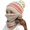 thumbnail image 1 of GRNSHTS Womens Beanie Hat Scarf Set Girls for Winter Slouchy Knit Skull Cap Neck Warmer Fleece Lined Pom, 1 of 9
