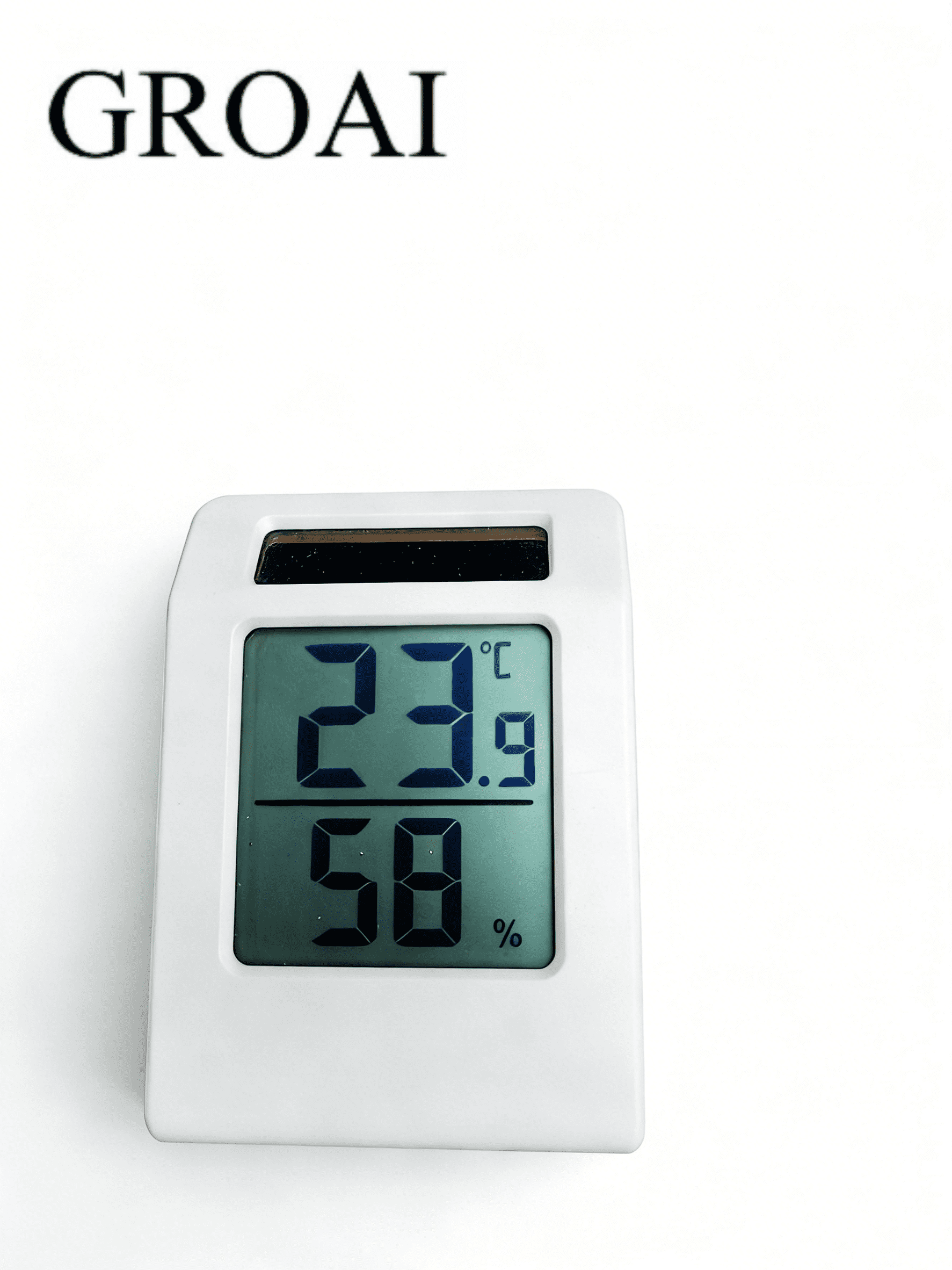 GROAI Thermo-hygrometers Indoor Digital Temperature and Humidity Monitor with Large LCD Display, Compact Desktop & Handheld Hygrometer for Home and Office