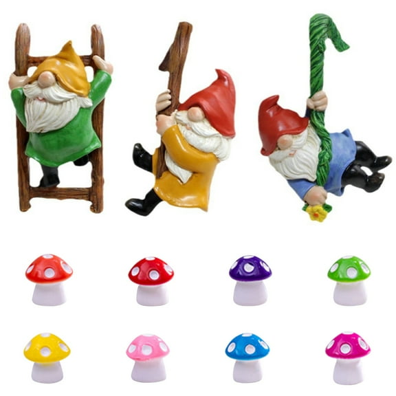 GROBRO7 11PCS Garden Gnome Ornament Simulation Mushroom for Indoor Outdoor, Home, Patio and Lawn