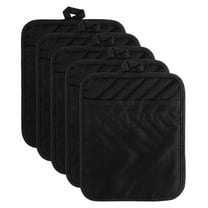 GROBRO7 5Pack Cotton Pocket Pot Holder Set Kitchen Heat Resistant Potholder Machine Washable Terry Cloth Potholders Bulk