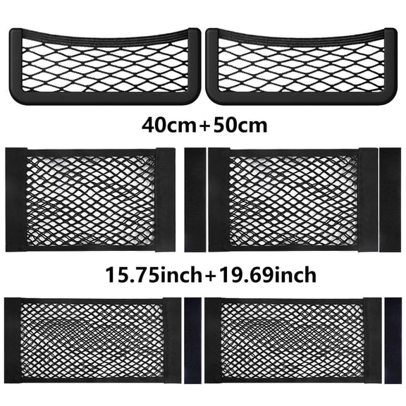 GROBRO7 RV Storage Net Set, 8-Piece, Black Mesh Organizer