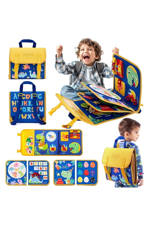 Busy Board Toy Felt Storyboard Portability Backpacks Toy,Present for Christmas New Year Birthday