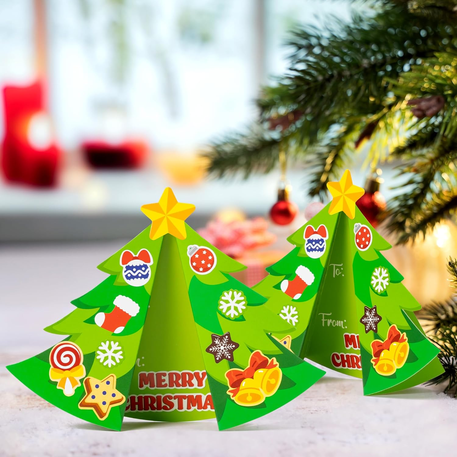 GROBRO7 Christmas Tree  Diy Craft Kit for Christmas Party Ornament,Making Christmas Tree Game Supplies