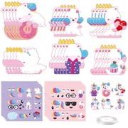 GROBRO7 Diy Horse Sticker Card Craft Kit 50 Count