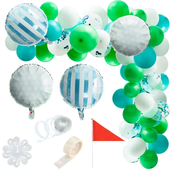 GROBRO7 Golf Balloon Chain for Party Decorations, Golf Aluminium Foil Balloons Latex Balloons for Birthday Parties, Baby Shower Decor Supplies