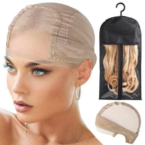 GROBRO7 Unisex Mesh Hairband, 4x5in, Velvet Lace, Beige, 2 Pcs