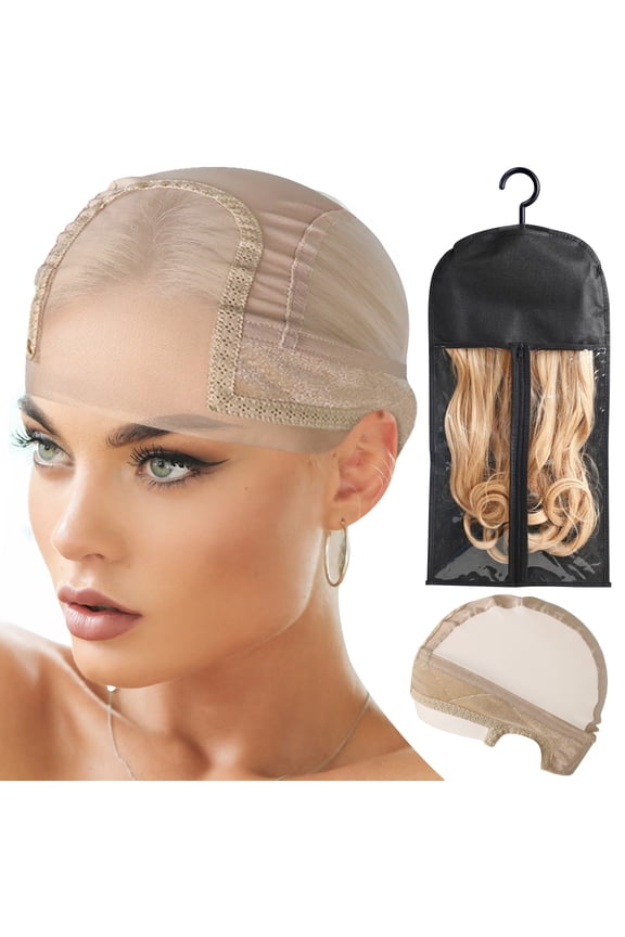 Unisex Mesh Hairband, 4x5in, Velvet Lace, Beige, 2 Pcs