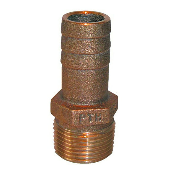GROCO 1/2" NPT x 1/2" ID Bronze Pipe to Hose Straight Fitting | Bundle of 2 Each