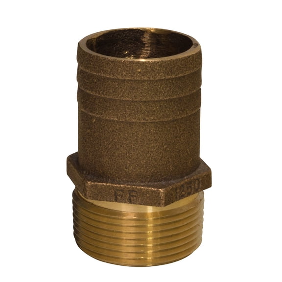 GROCO 3/4" NPT x 1" Bronze Full Flow Pipe to Hose Straight Fitting | Bundle of 10