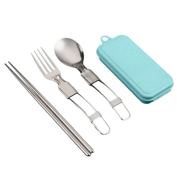 GROFRY 1 Set Tableware Solid Rust-Proof Ergonomics Handle Camping Supplies Trip Spoon Fork Chopsticks Kitchen Supplies