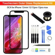 GROFRY 1 Set Touch Screen Replacement Professional Repair Tool with OCA Adhesive Front Glass Screen Repair Kit for iPhone 12 Mini/12/12 Pro/12 Pro Max