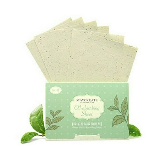 GROFRY 100Pcs Facial Oil Absorbing Paper Plant Fibres Breathable Make up Blotting Sheet