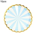 thumbnail image 1 of GROFRY 10Pcs 7/9 Inch Paper Plates Disposable Safe Anti-skid Thick Gilding Stripe Paper Dishes Favors Supplies for Birthday, 1 of 8