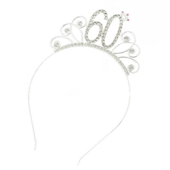 GROFRY 16/18/21/30/40/50/60/80 Birthday Party Tiara Crown Headband Hair Loop Decoration