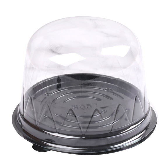 GROFRY 50Pcs Mooncake Box Round DIY Transparent Deep Dome Cupcake Container Kitchen Accessories
