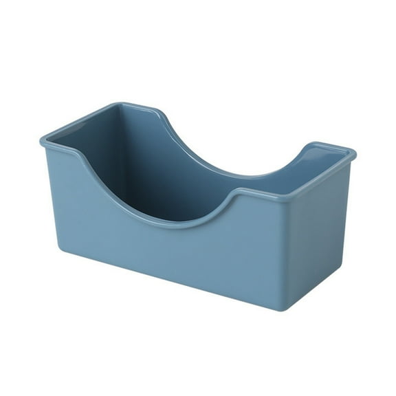 GROFRY 6-Inch Dinner Plate Food-grade Stackable Plastic Round Serving Dishes for Kitchen,Blue