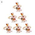thumbnail image 1 of GROFRY 6Pcs/Set Creative Rabbit Shape Napkin Ring Easter Style Glossy Metal Napkin Holder for Home, 1 of 8