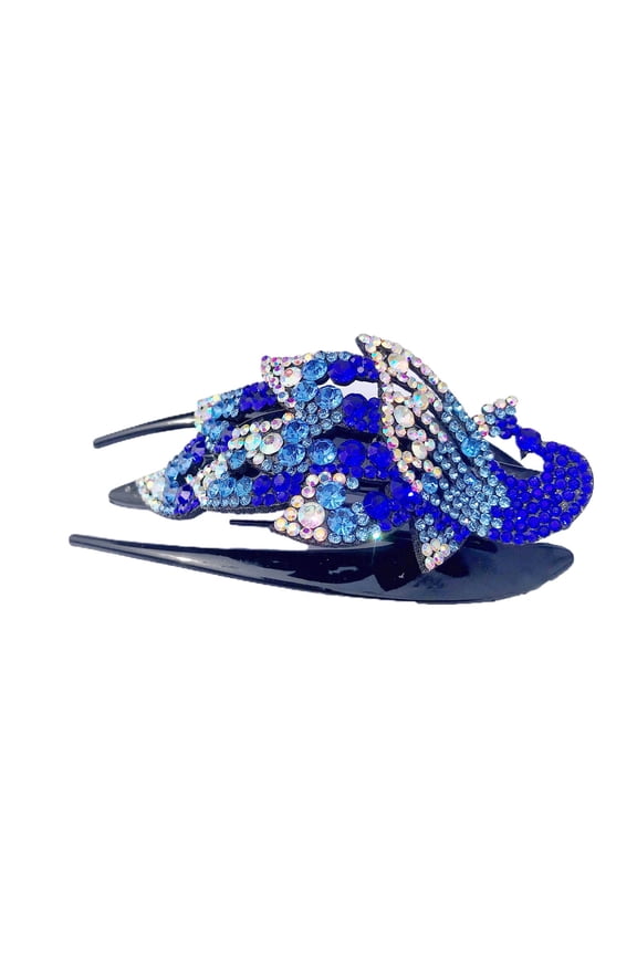 Anti-slip Three Teeth Exquisite Dovetail Clip Gift Shining Rhinestone Elegant Peacock Decor Hairpin Hair Accessories