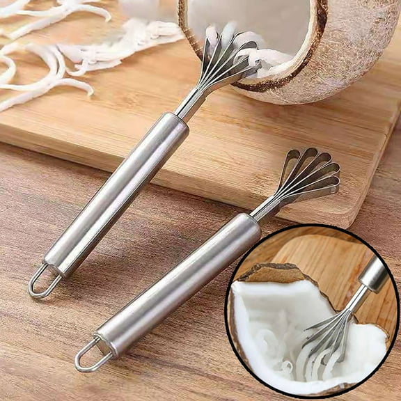 GROFRY Coconut Planer Easy to Use Labor Saving 5 Claws Stainless Steel Coconut Planer Slicer for Kitchen