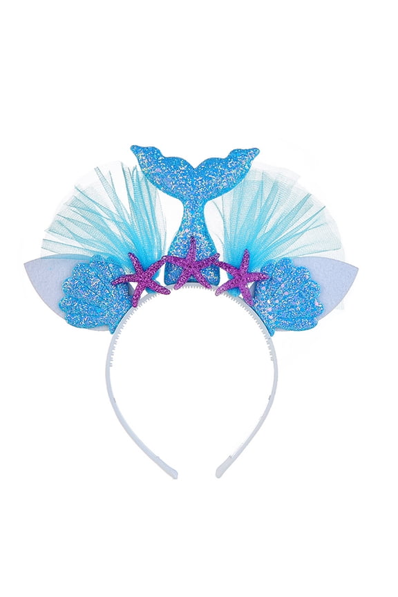 Decorative Head Band Practical Faux Leather Mermaid Tail Exquisite Hairhoop Headband for Home
