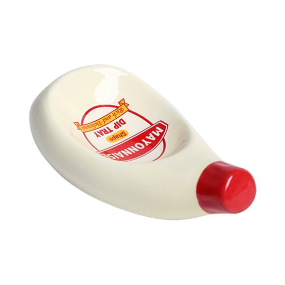 GROFRY Dipping Dish Eye-catching Unique Shape Ceramic Tomato Ketchup Dipping Bowl Desktop Decor for Home