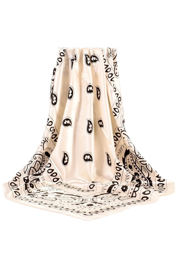 Head Scarf Paisley Sun Protection Headgear No Brim Smooth Headwrap for Spa