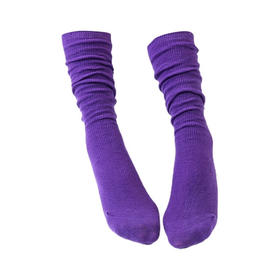 GROFRY Long Tube 1 Pair Women Socks Sweat-absorbent Japanese Style Good Elasticity Leg Warmers for Daily Wear