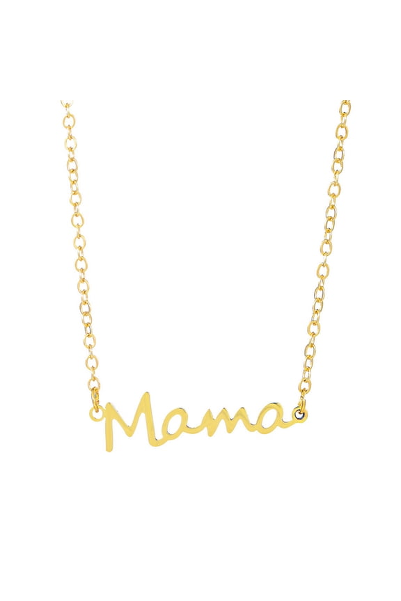 Mama Necklace Small Mama Pendant Necklace Mother Day Jewelry Gift for New Mom Women Wife Anniversary