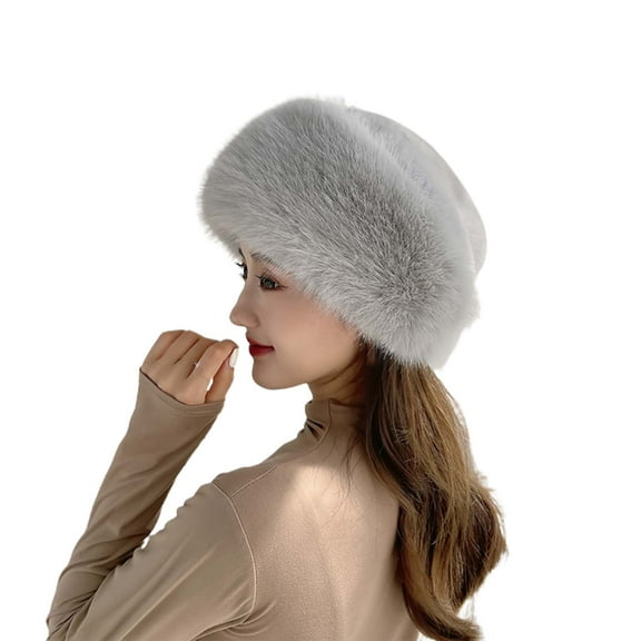 GROFRY More Thicken Ultra-soft Women Hat Plush Beautiful Fine Knitted Girls Beret for Winter