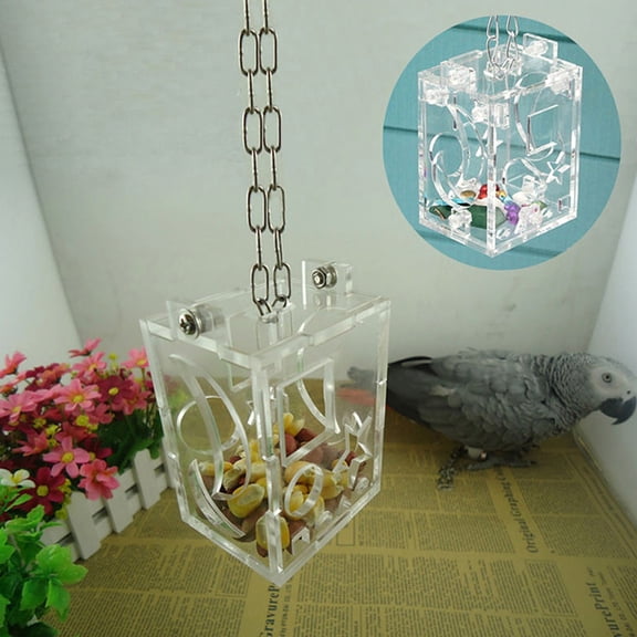 GROFRY Parrot Foraging Cage Parrot Bird Cage Feeder Hanging Forage Toys Pet Treat Hunt Macaw Cockatoo Budgie