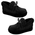 thumbnail image 1 of GROFRY Snow Boots Women Winter Round Toe Thick Heel Low Cut Ankle Snow Boots Plush Warm Loafers, 1 of 8
