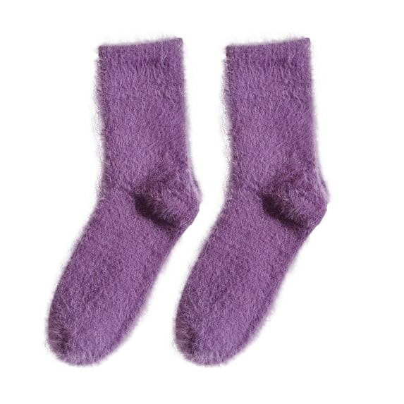 GROFRY Ultra- 1 Pair More Thicken Women Socks Coral Fleeve Ultra- Winter Socks for Daily Wear