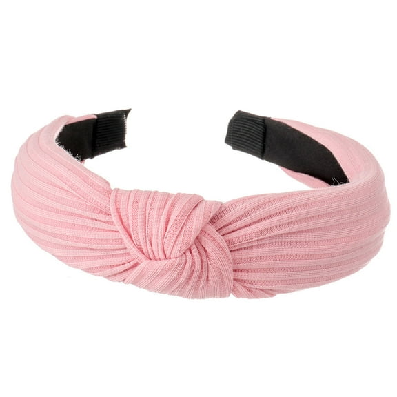 GROFRY Wide Elastic Non-slip Women Headband Knitted Fabric Women Girl Solid Color Knotted Headband Hair Accessories
