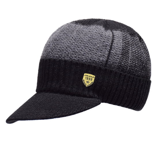 GROFRY Winter Hat Fleece Lined Knitted High Elasticity Windproof Neck Soft Beanie Scarf Cap for Daily Life