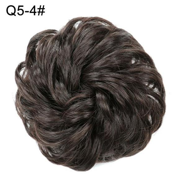 GROFRY Women Hair Bun Ponytail Extension Wavy Curly Messy Chignon Hairpiece Scrunchie