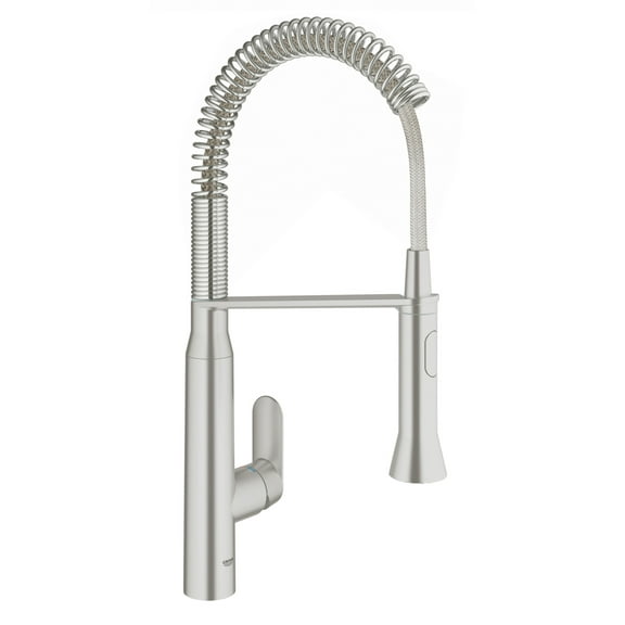 GROHE 31380DC0 Super Steel 6" Kitchen Faucet