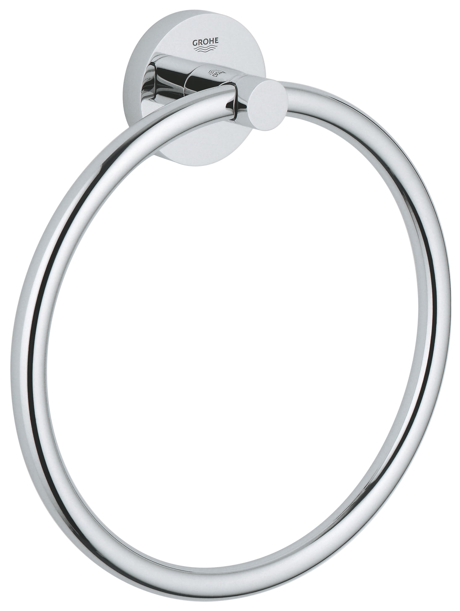Modern Chrome Wall Mounted Towel Ring with Starlight Finish