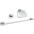 thumbnail image 1 of GROHE Essentials Accessory Kit with Towel Bar & Robe Hook, Chrome, 1 of 2