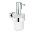 thumbnail image 1 of GROHE Essentials Cube Wall-Mounted Soap Dispenser with Holder in StarLight Chrome, 1 of 2