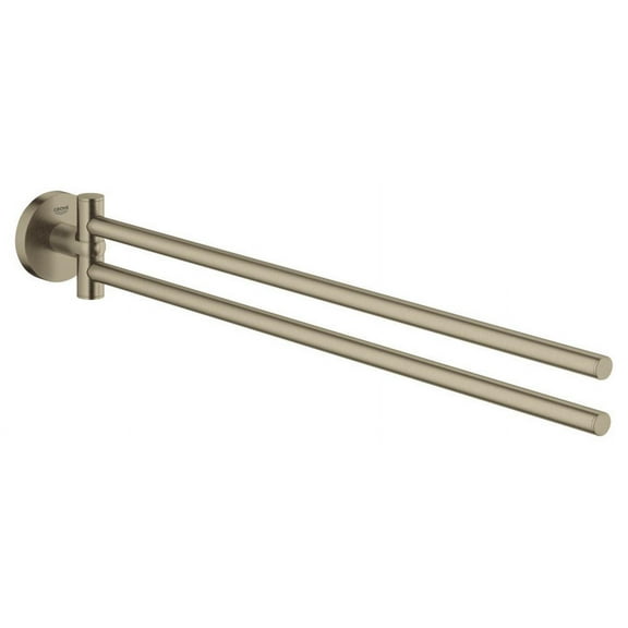 GROHE Essentials Double Towel Bar, Brushed Nickel
