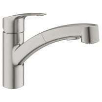 GROHE Eurosmart Single-Handle Pull-Out Sprayer Kitchen Faucet in SuperSteel InfinityFinish