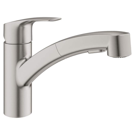 Grohe Eurosmart 30306DC1 Eurosmart Single-Handle Dual Spray Pull-Out Kitchen Faucet in Grohe Supersteel
