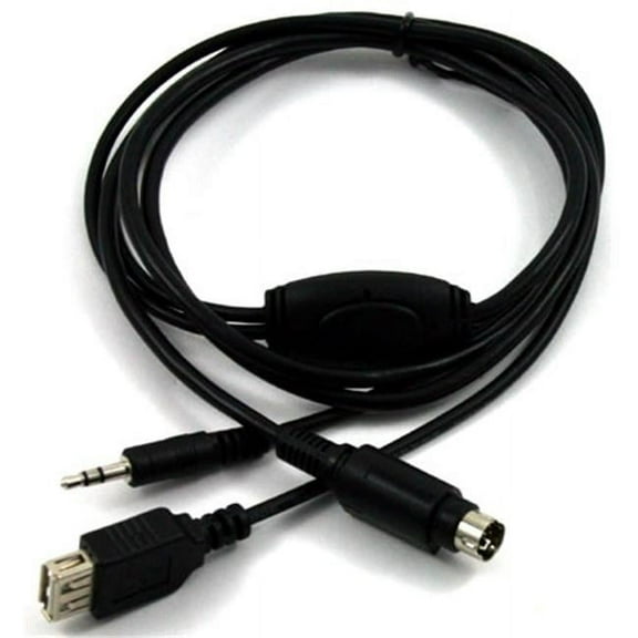 GROM Audio 35USB Aux-In 3.5 mm. Audio And 5V USB Charging Cable - 5 ft.